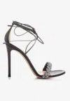 Gianvito Rossi Leomi 100 Crystal Embellished Sandals In Black