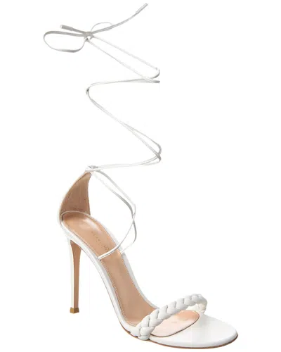 Gianvito Rossi Leomi 105 Leather Sandal In White