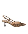 Gianvito Rossi Ascent Calfskin Slingback Pumps In Brown