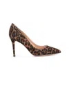 Gianvito Rossi Leopard Print Suede Pumps
