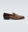 Gianvito Rossi Leopard-print Loafers In Brown