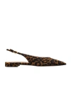 Gianvito Rossi Leopard-print Pointed Sandals In Black
