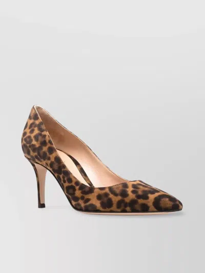Gianvito Rossi Leopard Print Pointed Toe Stiletto Pumps