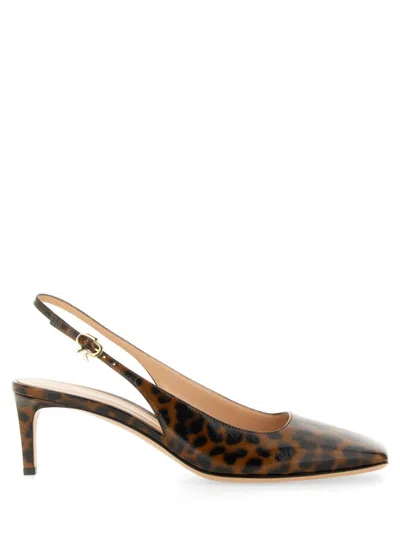 Gianvito Rossi Leopard Print Slingback Pumps In Multi