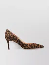 Gianvito Rossi Leopard Print Suede Pumps