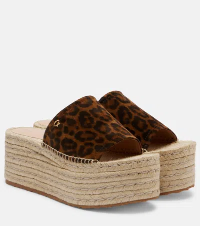 Gianvito Rossi Leopard-print Suede Espadrille Sandals In Animal Print