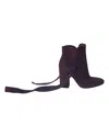 Gianvito Rossi Leslie Ankle-tie Boots In Burgundy Suede In Red