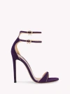 Gianvito Rossi 115mm Victorine Double-buckle Heeled Sandals In Purple