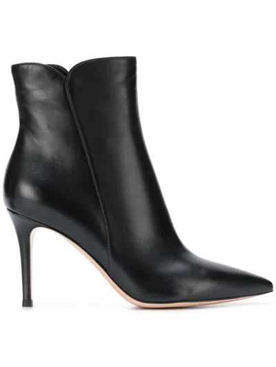 GIANVITO ROSSI LEVY LEATHER ANKLE BOOTS