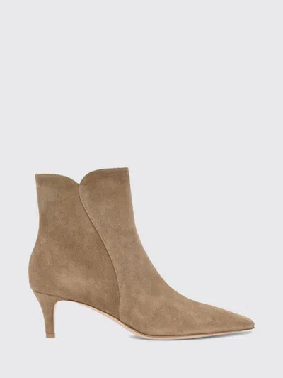 Gianvito Rossi Levy Almond-toe Suede Ankle Boots With A Stiletto Heel In Multi
