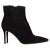Gianvito Rossi Levy 85 Suede Ankle Boots In Black