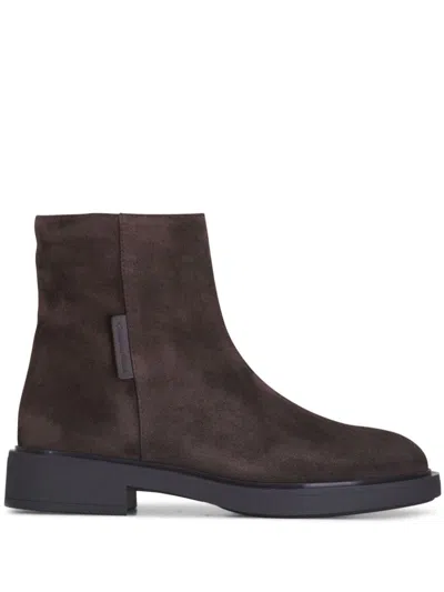 Gianvito Rossi Brown Lexington Suede Ankle Boots