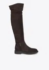 Gianvito Rossi Lexington Suede Over-the-knee Boots In Black
