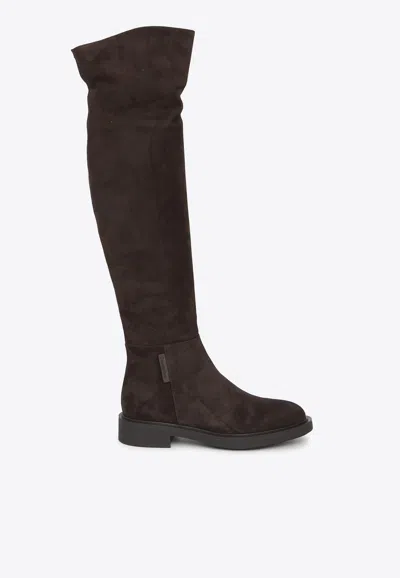 GIANVITO ROSSI LEXINGTON OVER-THE-KNEE SUEDE BOOTS