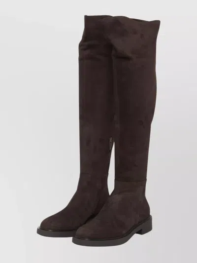 Gianvito Rossi Lexington Over-the-knee Suede Boots In Brown