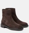 Gianvito Rossi Lexington Suede Ankle Boots In Brown