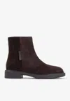 Gianvito Rossi Lexington Suede Ankle Boots In Brown