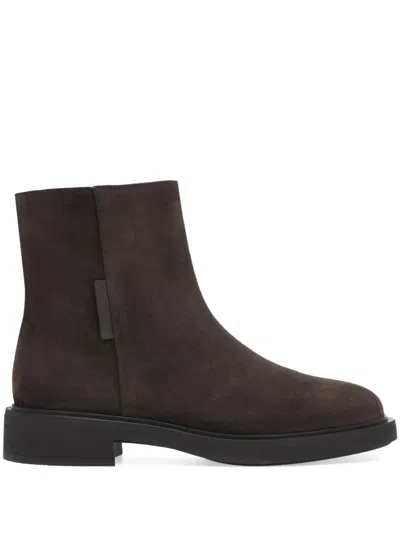 Gianvito Rossi Lexington Suede Boots In Braun