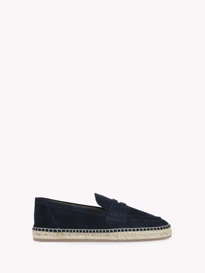 Gianvito Rossi Lido Suede Espadrilles In Blue