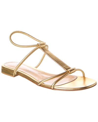 Gianvito Rossi Lilo Leather Sandal In Gold