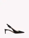 Gianvito Rossi Lindsay Slingback Dã© In Black