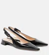 Gianvito Rossi Tokio Calfskin Slingback Ballerina Flats In Black