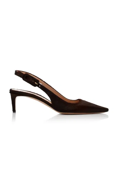 Gianvito Rossi Lindsay Pony Hair Slingback Pumps In Animal