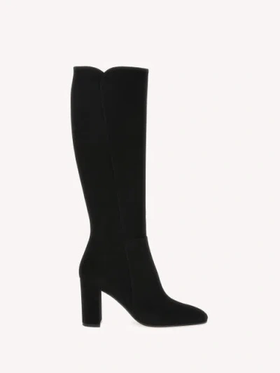 Gianvito Rossi Lisa Boot In Black Suede Leather