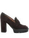 Gianvito Rossi Loafer-style Platform Heeled Pumps In Multi