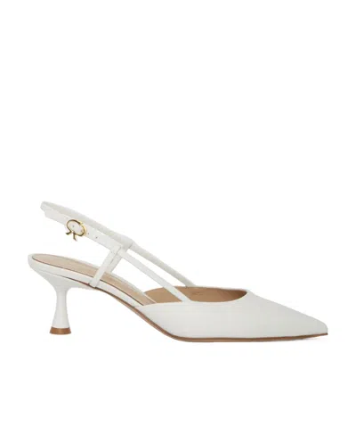 Gianvito Rossi Ascent 55 Slingback Pumps In White