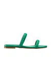 Gianvito Rossi Logo Flat Sandals In Green