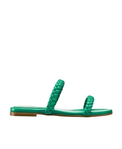 Gianvito Rossi Logo Flat Sandals In Green