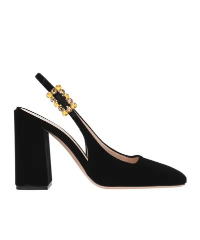 GIANVITO ROSSI SQUARE TOE HIGH HEELS