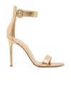 Gianvito Rossi Portofino 105mm Leather Sandals In Gold