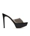 Gianvito Rossi Betty Transparent Stiletto Platform Mules In Black