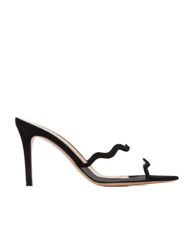 Gianvito Rossi Logo High-heeled Sandals In Black