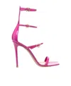 Gianvito Rossi Ribbon Uptown Patent High Heel Sandals In Pink