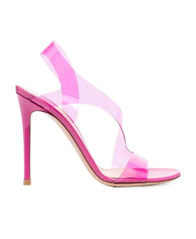 GIANVITO ROSSI LOGO HIGH-HEELED SANDALS