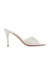 Gianvito Rossi Elle Plexi Mules In White