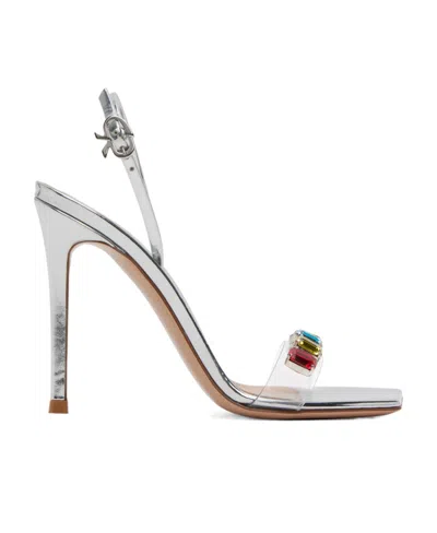 GIANVITO ROSSI LOGO HIGH-HEELED SANDALS