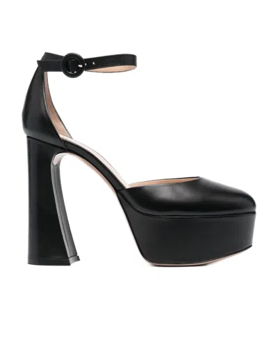 Gianvito Rossi 70 Holly Suede Platform Pumps In Black