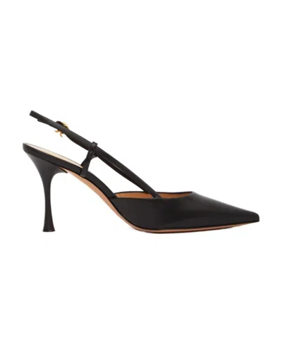 Gianvito Rossi Pumps Ribbon With Back Strap In Black