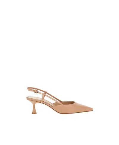 Gianvito Rossi Logo High Heels In Nude