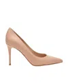 Gianvito Rossi Polished-finish Pointed-toe Pumps In Nude