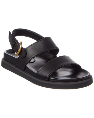 Gianvito Rossi Bilbao Leather Slingback Sandals In Black