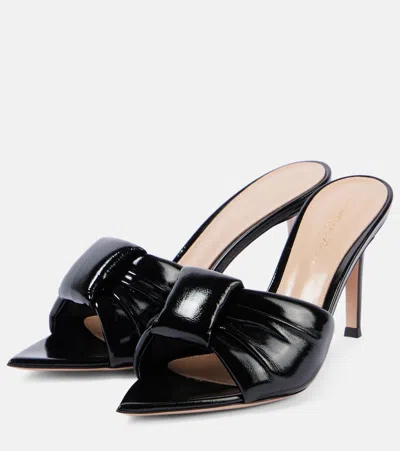 Gianvito Rossi Love Patent Leather Mules In Black