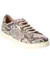 Gianvito Rossi Low Top Python Sneaker In Gray
