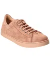 Gianvito Rossi Low Top Suede & Leather Sneaker In Pink