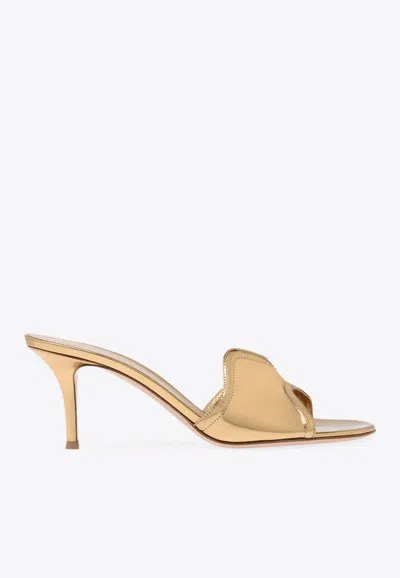 Gianvito Rossi Gold Lucrezia 70 Mules