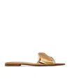 Gianvito Rossi Lucrezia Flat Slides In Gold